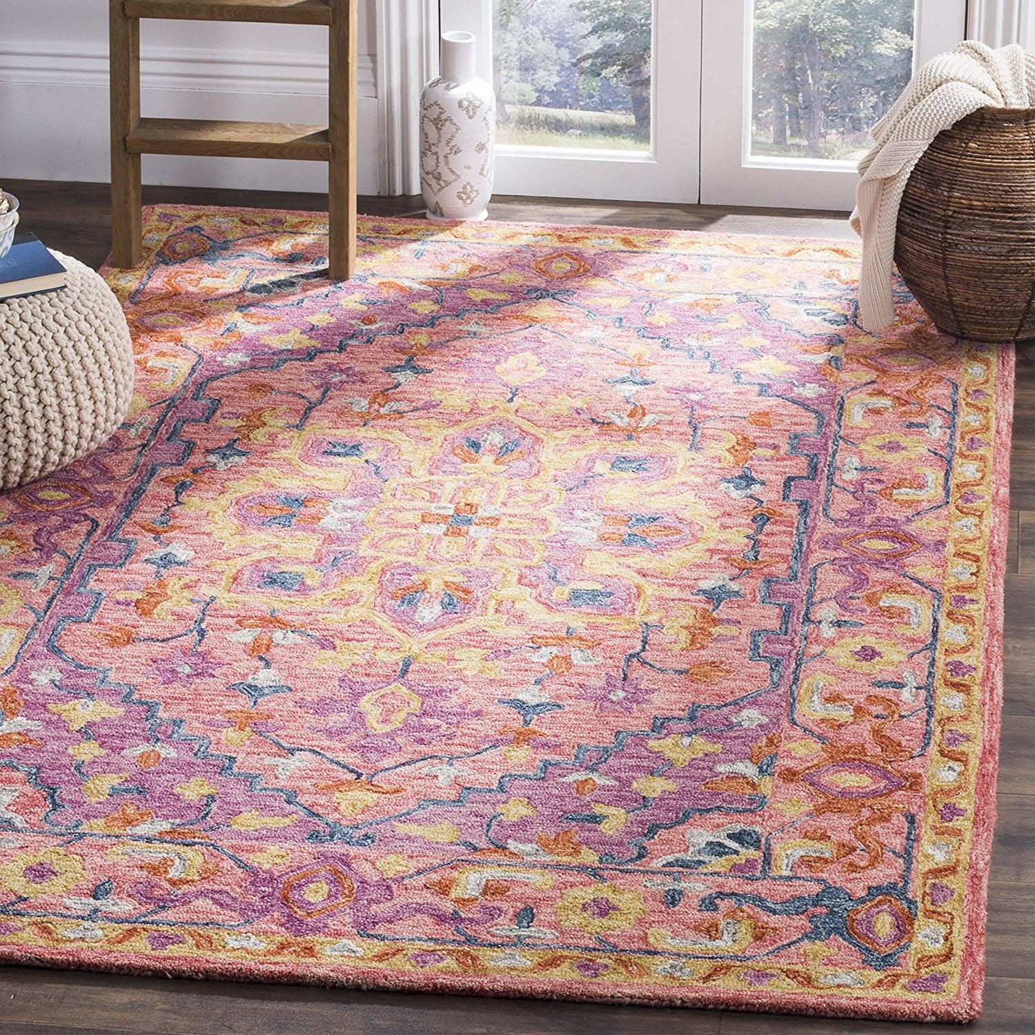 Safavieh Aspen Collection APN226A Pink and Violet Premium Wool Area Rug