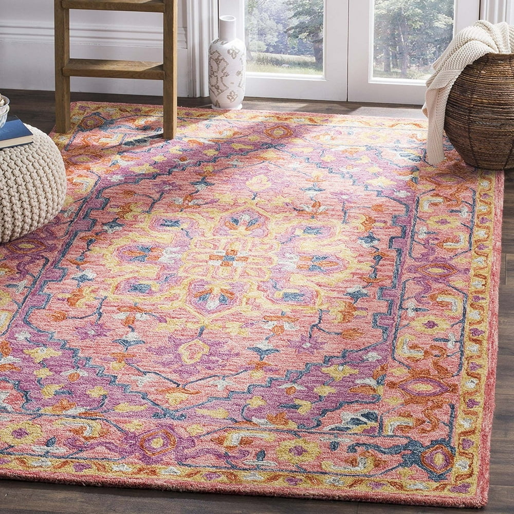Safavieh Aspen Collection APN226A Pink and Violet Premium Wool Area Rug