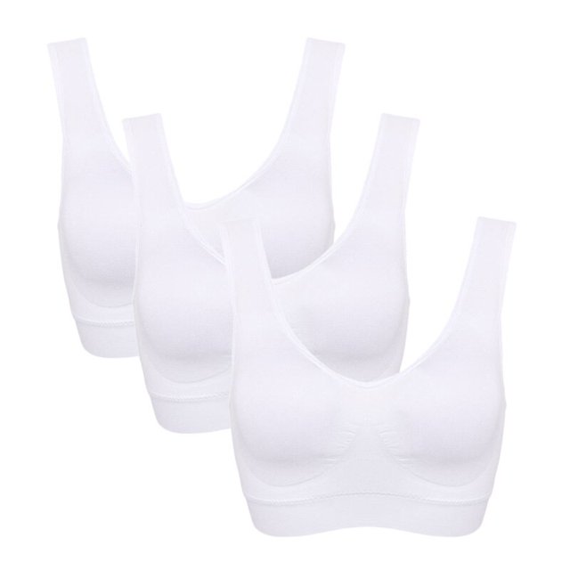 3 unids/lote sujetador sin costuras con almohadillas sujetadores de talla grande para mujer sujetador activo sujetador inalámbrico Push Up chaleco de talla grande inalámbrico BH 5XL Tan Jianjun unisex