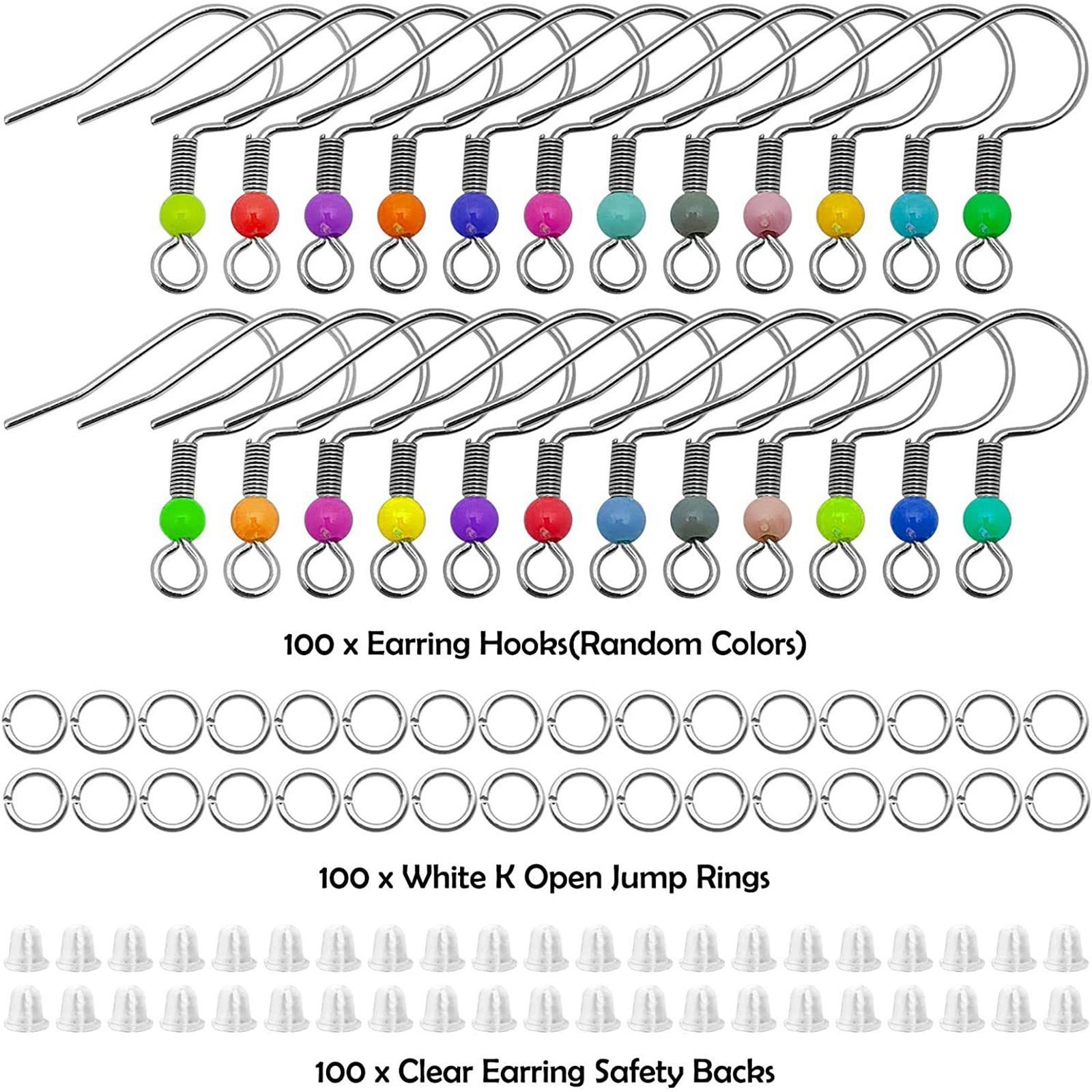 BLESIYA 100 Pieces Earring Hooks Jewelry Findings for Jewelry Making Earring Accessories