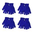 thumbnail image 1 of Winter Half Finger Gloves Unisex Knitted Fingerless Warm Stretchy Mittens, 1 of 2