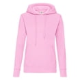 thumbnail image 1 of Fruit Of The Loom - Sudadera con capucha ajustada para mujer (Rosa claro), 1 of 3