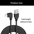 thumbnail image 3 of USB Type C Charging Cord 3.5m Straight/90 degree Angled Connecotor For Car Devices Security Equipment, 3 of 8