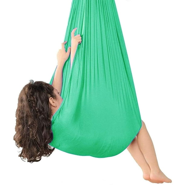 Columpio sensorial de terapia para interiores para adultos, niños y adolescentes con necesidades sensoriales especiales. Ideal para niños con autismo y con un efecto calmante. Color gris.