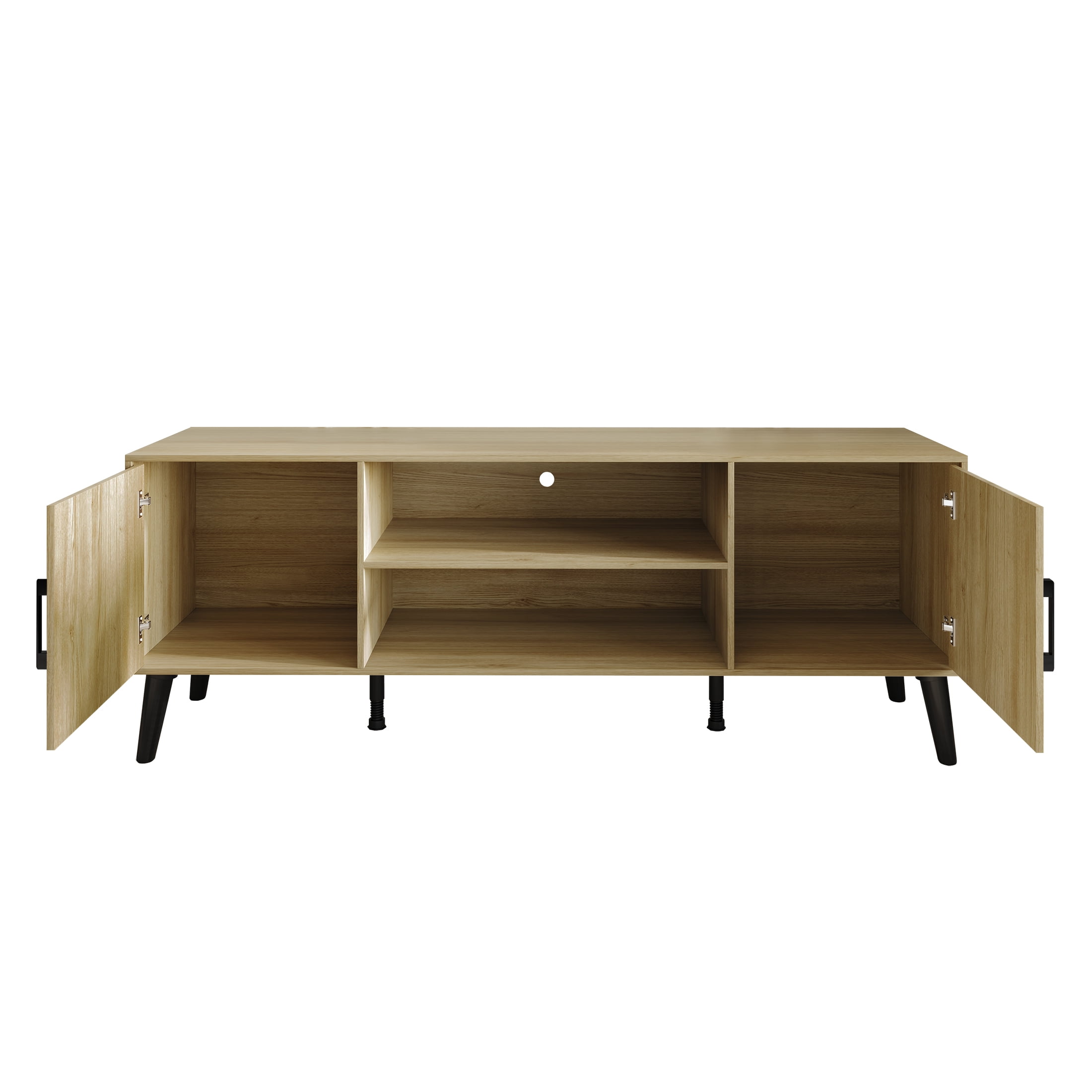Castle Place Timeless TV Stand Console for TVs up to 65", Light Oak