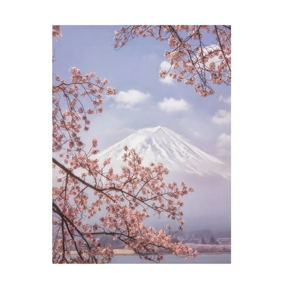 Makiko Samejima 'Mt Fuji In The Cherry Blossoms' Canvas Art