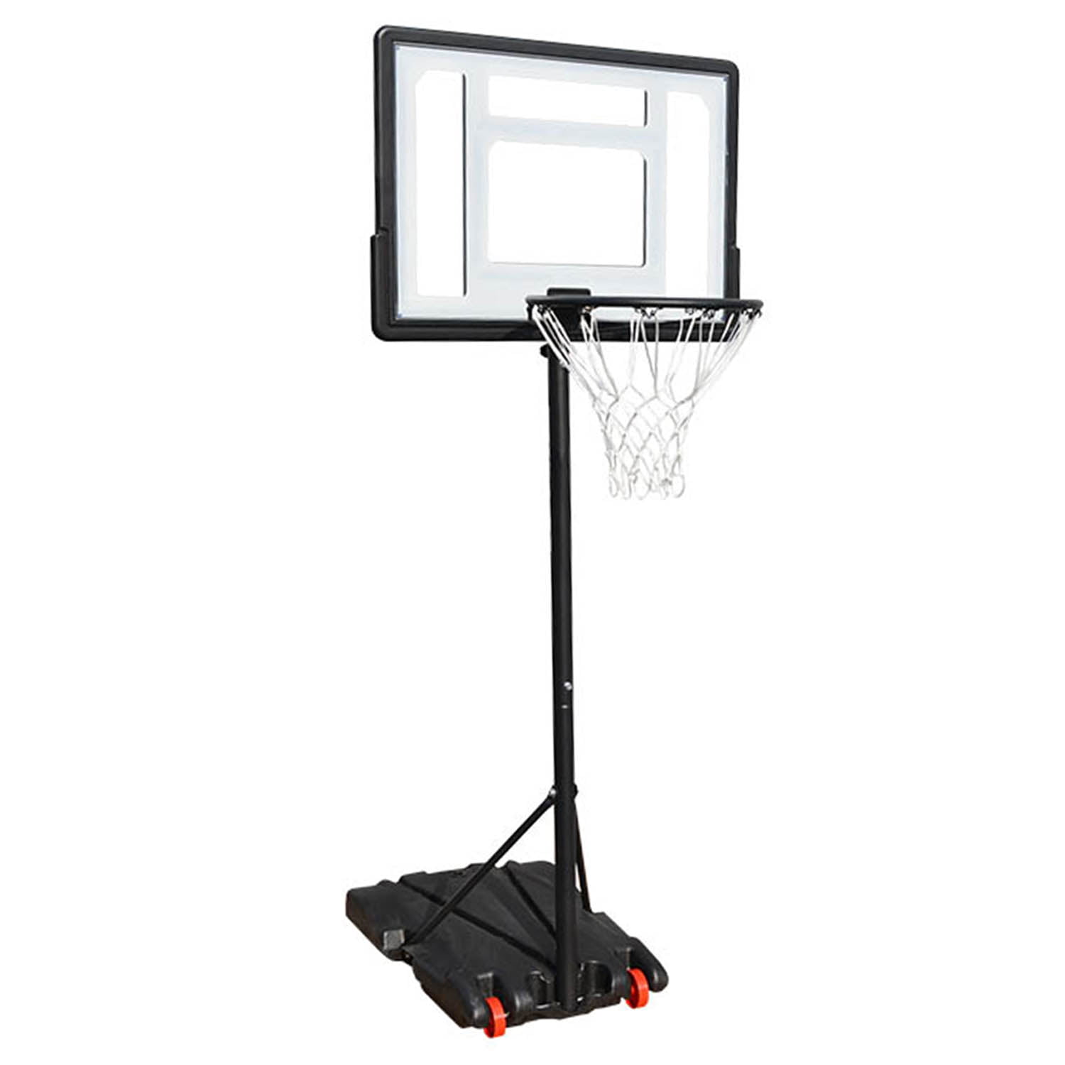 Portable Basketball Stand and Hoop Backboard W/Wheels-Black 