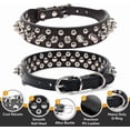 thumbnail image 6 of Spiked Dog Collar PU Leather, Adjustable Spike Collar for Small to Large Dogs _ #06 _ Coffee _ L - 16"-19", 6 of 8