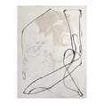 thumbnail image 1 of Pintura al óleo hecha a mano de gran tamaño sobre lienzo, minimalista, líneas blancas y negras, fondo abstracto para sofá, arte de pared, Mural de agitación para el hogar, 1 of 4