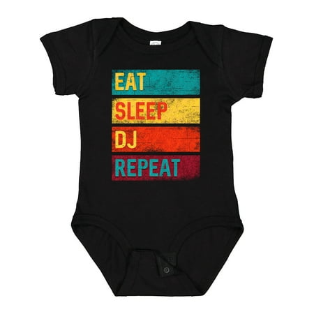 

Inktastic DJ Eat Sleep DJ Repeat Music Gift Baby Boy or Baby Girl Bodysuit