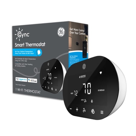 GE Cync Smart Thermostat, ENERGY STAR Certified Programmable WiFi Thermostat, Works with Alexa and Google Home
