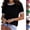 #03 Black, variant on Women Short Sleeve Sweater Summer Crew Neck Dressy Casual Soft Knit Pullover Tops Trendy,XXL,#03 Coffee