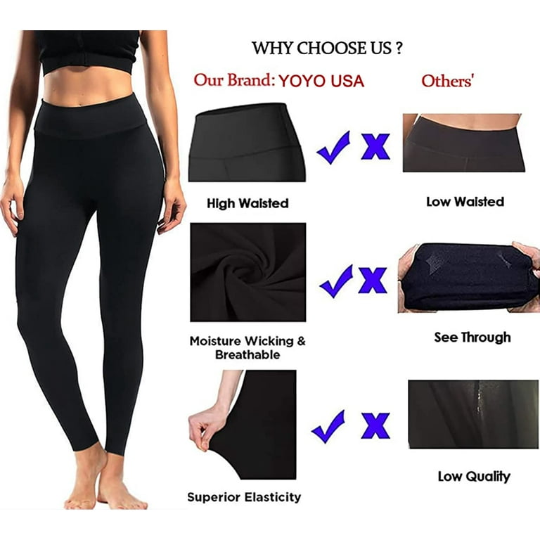 yeuG 7 Pack Black Leggings for Women Non See Through-High Waisted Workout  Legging Tummy Control Yoga Pants for Gym,Athletic(5#Black,Navy,Dark