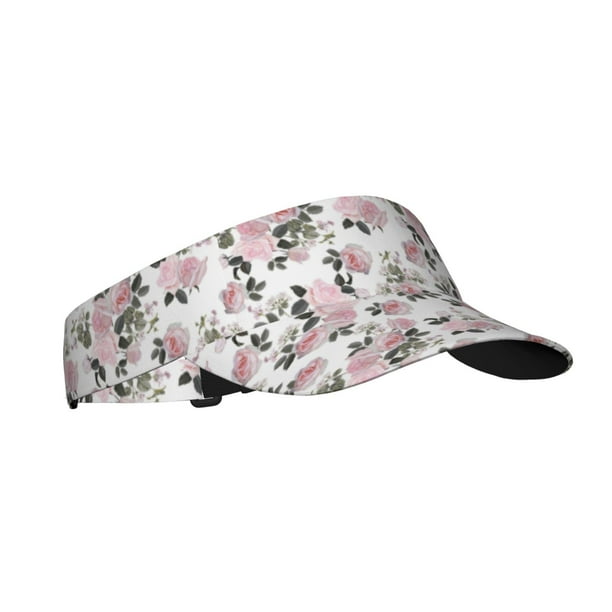 Fotbe Rose Flowers Visera Deportiva con Diseño, Gorra Abierta Ajustable de Algodón para Mujer y Hombre