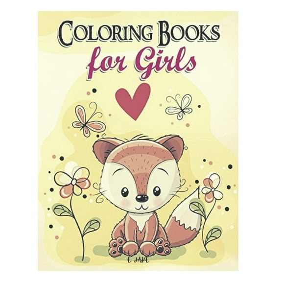 coloring books for girls: 50 great animal coloring picture collections. (Paperback)