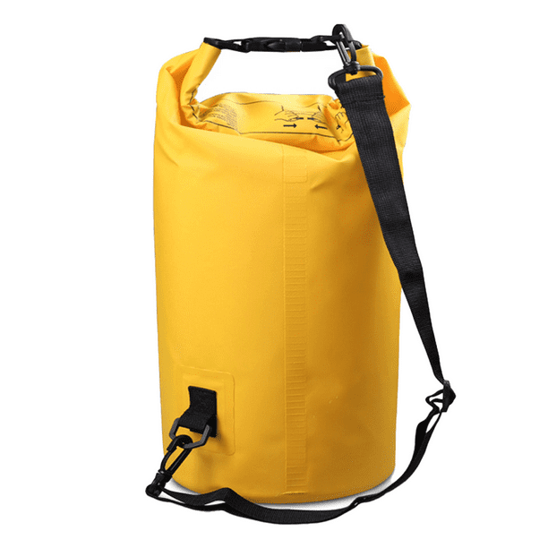 PVC waterproof bag bucket bag waterproof bag beach rafting swimming bag outdoor backpack for Kayaking Beach Rafting Boating Yellow 10L