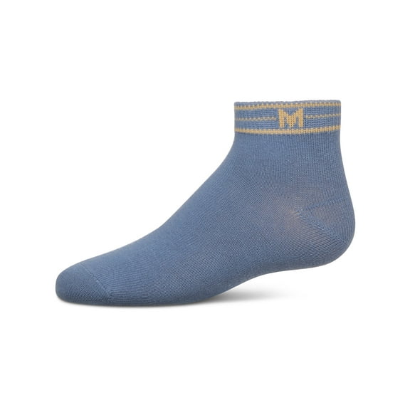 MeMoi M Multi Line Anklet Socks - Girls - Female, 6, Denim