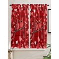 thumbnail image 5 of Valentine's Cardinal Bathroom Window Curtain, Red Love Heart Birds Country Wooden Light Filtering Coffee Kitchen Curtains, Bedroom Living Room Curtains 2 Panel 84"x63", 5 of 6