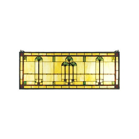 Meyda Tiffany Tiffany Ginkgo Stained Glass Window