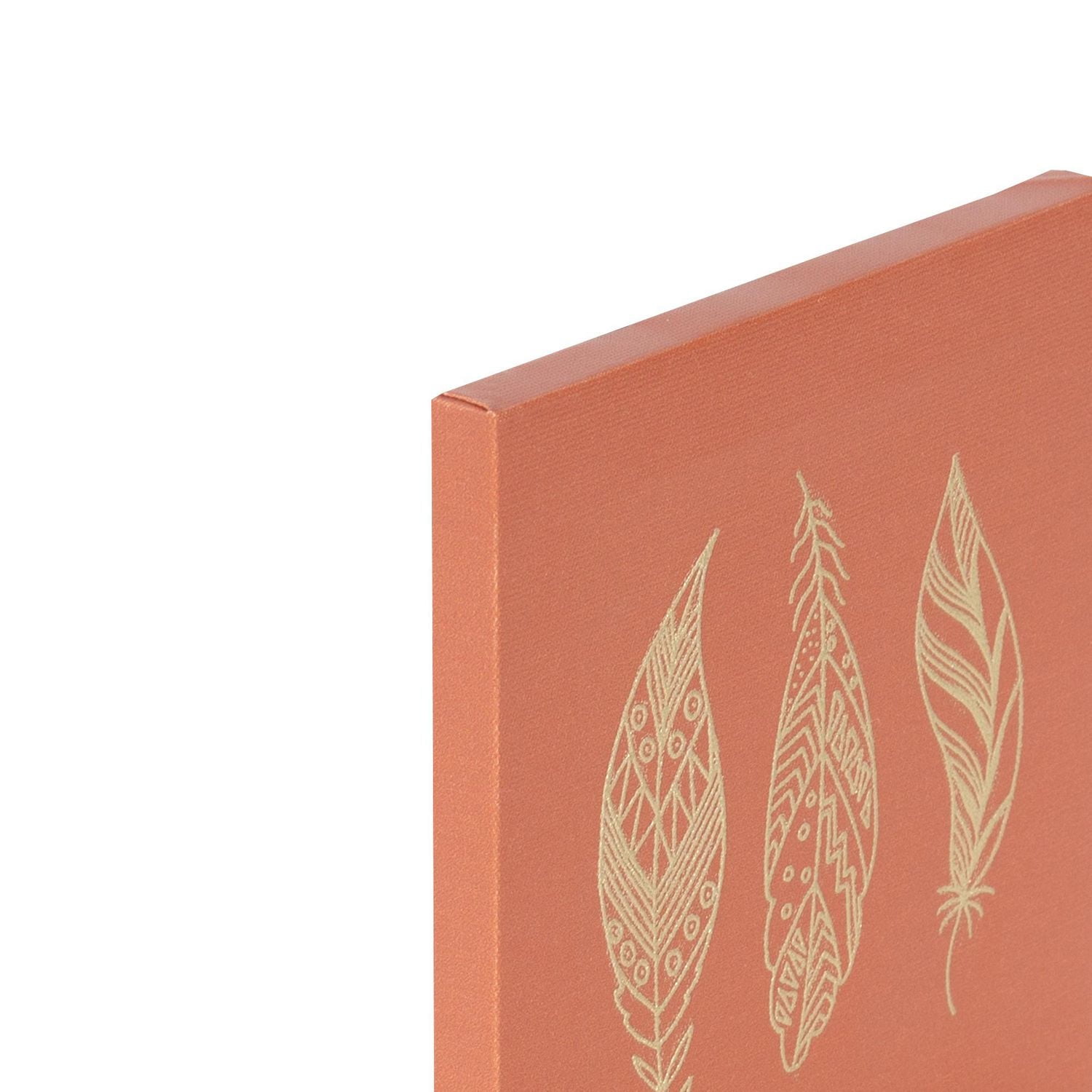 Feathers Embellished Canvas, 6in W x 6in H