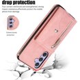 thumbnail image 6 of Phone Case for Samsung Galaxy A15 5G Wallet Cover and Tempered Glass Screen Protector with Wrist Crossbody Strap Lanyard Credit Card Holder Stand Leather Cell Accessories A 15 4G 15A Women Rose Gold, 6 of 14