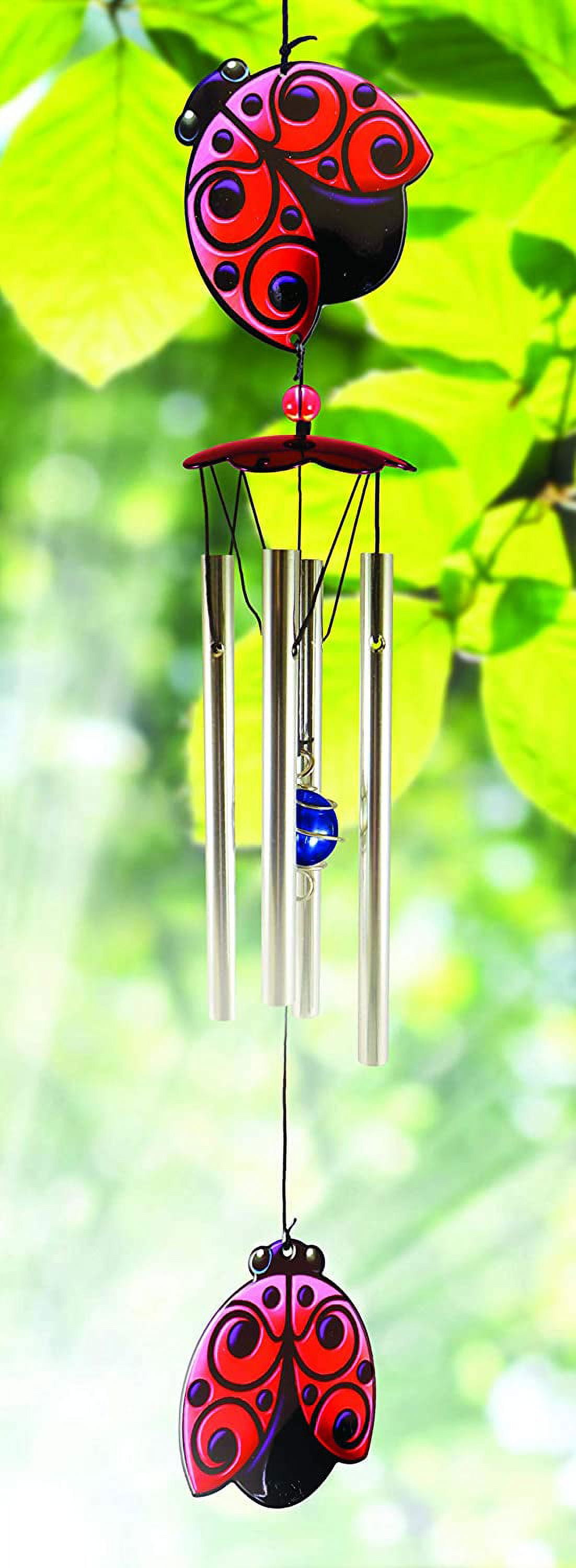 Spoontiques 11952 Black Bear Wind Chime, Orange