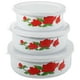 thumbnail image 1 of 3 piezas Vintage Food Bowl Contenedor de alimentos Alimentos Sirviendo Tazón de esmalte Fideos Tazón, 1 of 8