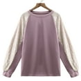 thumbnail image 5 of Honeeladyy Sales Online Womens Sequin Patchwork Top Puff Long Sleeve Casual Crewneck Blouses Loose Tunic Shirts Party Sparkle Pullover Tops, 5 of 9