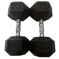 thumbnail image 2 of HolaHatha Iron Hexagonal Cast Exercise Dumbbell Free Weight Pair, 45 Pounds, 2 of 4