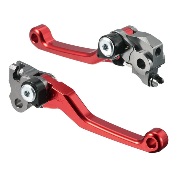 Par Motocicleta Freno Embrague Palancas Ajustable Plegable Mango Palanca