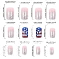 thumbnail image 4 of July 4 Independence Day Short Square Patriotic Acrylic Press On Nails, US Flag Silver Glitter Fake Nails, 24 Pcs Reusable Glue On False Nails for Memorial Day Holiday Party Daily Manicure Supplies, 4 of 7