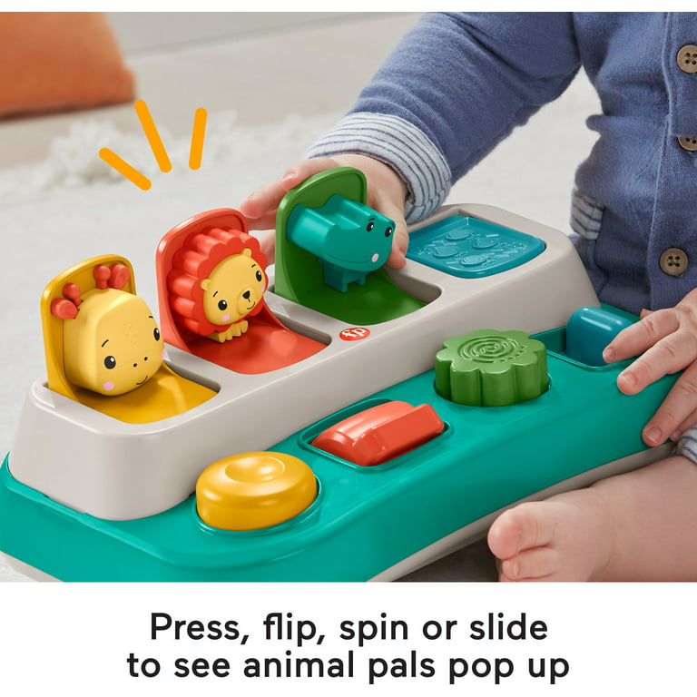 Fisher-Price Busy Buddies Pop-Up Infant Fine Motor Toy for Ages 9+