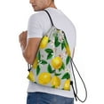 thumbnail image 3 of Kdxio Lemon1 Print Drawstring Backpack Bag,Waterproof Draw String Back Sack, Gym Drawstring Bags Swim Bag For Unisex, 3 of 9