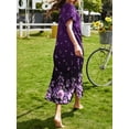 thumbnail image 2 of Avidlove Women Long Nightgowns Short Sleeve Full Length Nightshirt Side Split Nightdress Sleepwear with Pockets, 2 of 6