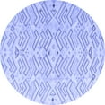 thumbnail image 1 of Ahgly Company Machine Washable Indoor Round Solid Blue Modern Area Rugs, 7' Round, 1 of 4