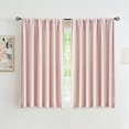 thumbnail image 6 of Exultantex Pink Blackout Curtain with Pompoms for Nursery Room Darkening Thermal Drapes for Baby Girls,2pcs,50"W x 54"L,Rod Pocket, 6 of 7
