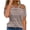 Khaki, variant on Staron Summer Tops for Women Off Shoulder Striped Print V Neck Short Sleeve Casual Loose Vacation Beach Party Shirt, Green M