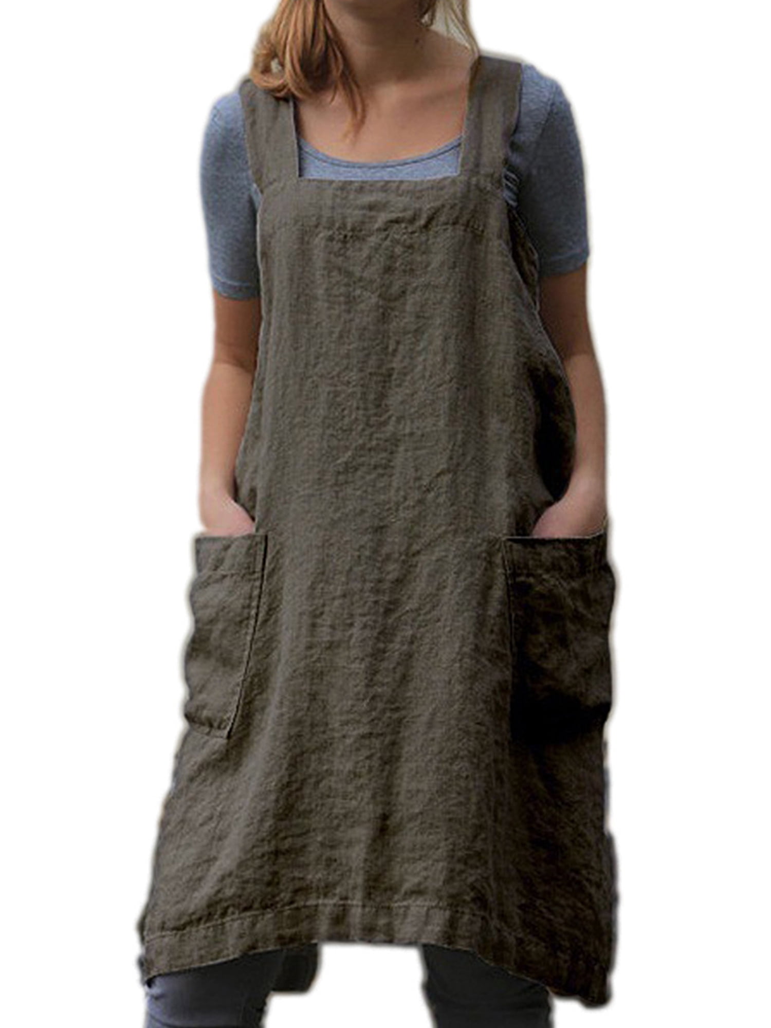 plain pinafore dress