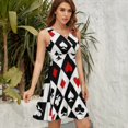 thumbnail image 5 of Gambling Casino Cards Sleeveless Dress Women Summer Evening Dresses Ladies Sundress, 5 of 7