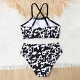 thumbnail image 5 of MuXiKeJi Clothes Girls Swimsuit Criss Cross Ruched One-Piece Bathing Suit with Mesh Cover Up Skirt Adjustable Straps Swimwear 7-16Y, 5 of 8