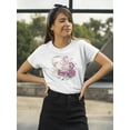 thumbnail image 2 of Baby Bunny Sleeping & Flowers T-Shirt Women -Image by Shutterstock, Female Large, 2 of 4