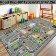 thumbnail image 3 of DEBGFS 1pc 800g/m² Car Game Mat - 0.24inch Thick Non-Slip Road Rug  Suitable for Youngsters Bedroom/Gaming Room City Map Design  Machine Washable  Educational Traffic Learning for Ages, 3 of 6