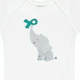 thumbnail image 4 of Inktastic Ovarian Cancer Pcos Teal Ribbon Awareness Boys or Girls Baby Bodysuit, 4 of 5