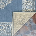 thumbnail image 3 of Couristan 7.5' x 10.75' Blue and Yellow Rectangular Polypropylene Area Throw Rug, 3 of 3