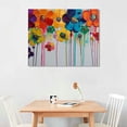 thumbnail image 2 of JRXY Cololful Flower Painting - Abstract Floral Canvas Wall Art - Big Artwork for Livingroom Bedroom Over Bed Sofa Decor pattern1, 2 of 6