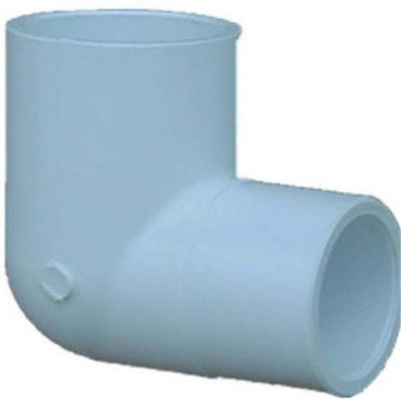 Genova Products 90 Degree Reducing Elbow - Durable PVC Fitting - 1.5 x 1 In., White