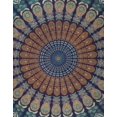 thumbnail image 3 of Tapiz redondo RAJRANG con diseño de mandala de pavo real - 48 pulgadas, estilo hippie, mantel decorativo de algodón puro, bohemio, hecho a mano en la India, 3 of 5
