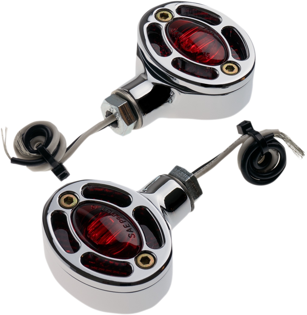 Joker Machine Omega LED Turn Signals Black/Red 05250RB