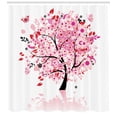 thumbnail image 3 of Ambesonne Tree Shower Curtain, Abstract Tree and Flowers, 69"Wx75"L, White Brown Pink, 3 of 3