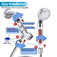 thumbnail image 5 of LED Shower Head with Handheld,High Pressure Shower Head with Hose,Holder & PTFE Tape etc,3 Water Temperature-Controlled Water Saving Filtered Shower Head for Dry Hair& Skin, 5 of 5